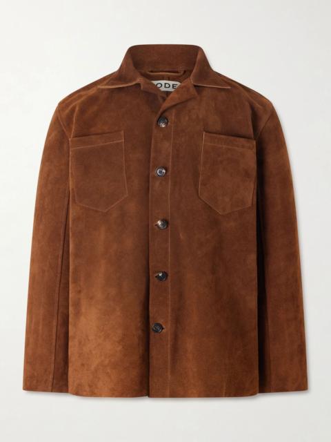 BODE Suede Overshirt Brown