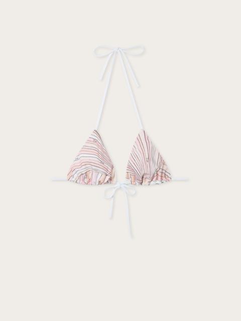 PUCCI IRIDE PRINT TRIANGLE BIKINI TOP