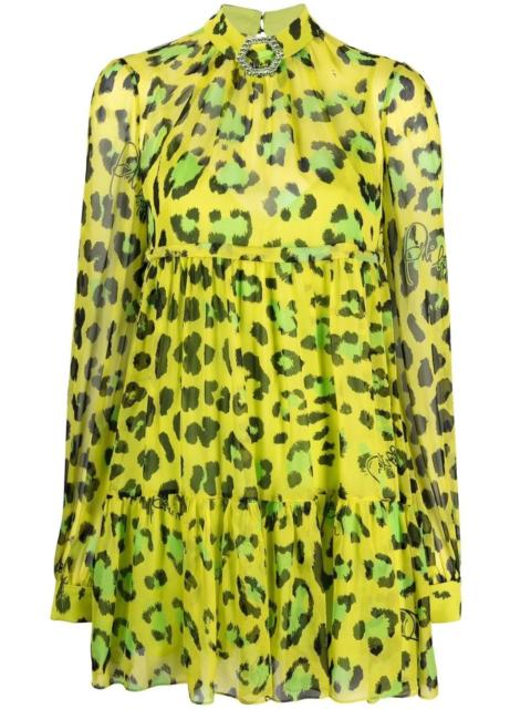 PHILIPP PLEIN leopard-print silk dress