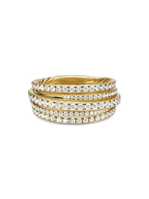 DAVID YURMAN Women's Pav & eacute Crossover Ring In 18K Yellow Gold With Diamonds