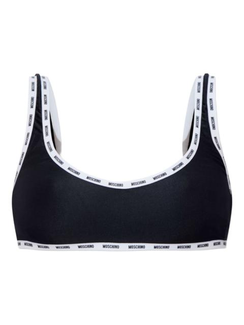 Moschino logo-trim bikini top