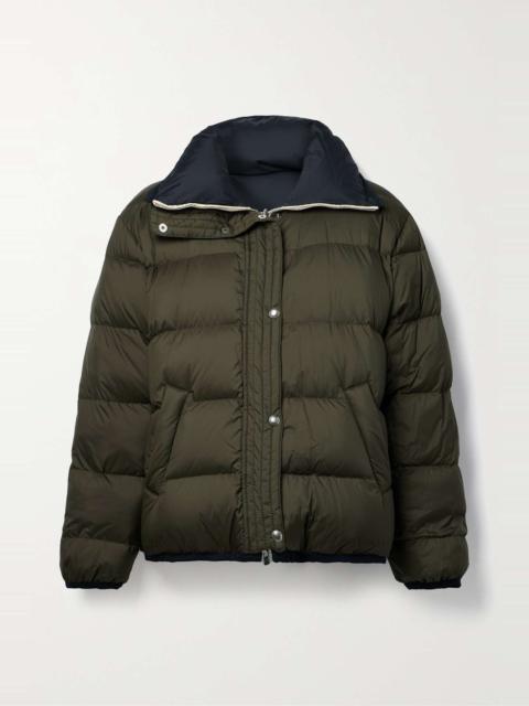 Mitty reversible two-tone quilted shell down jacket