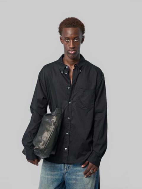 Ann Demeulemeester Wessel Botton Down Shirt With Monogram Embroidery