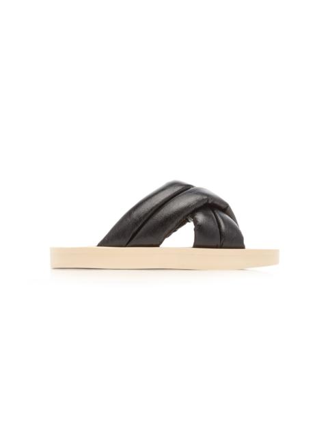 Proenza Schouler Float Padded Leather Sandals black