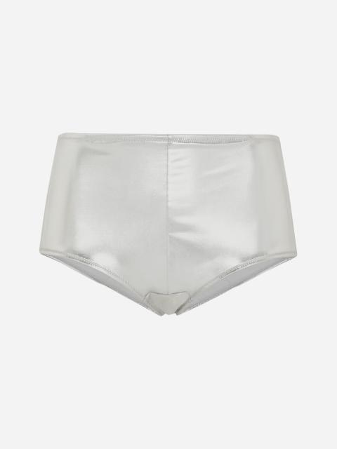 Foiled jersey low-rise panties