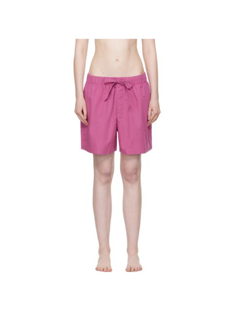 TEKLA Purple Poplin Pyjama Shorts