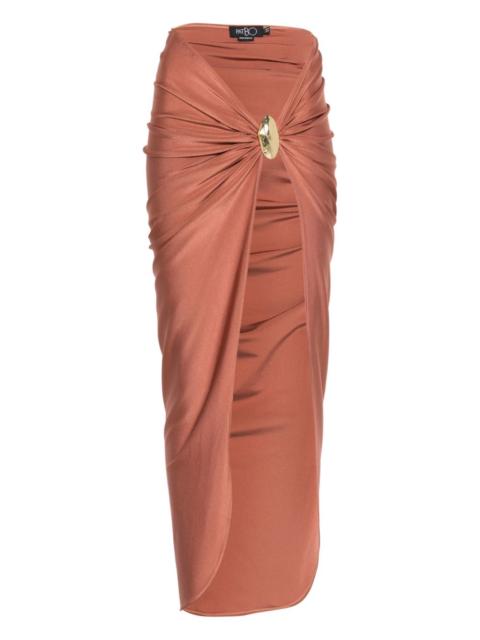 gold-tone draped sarong