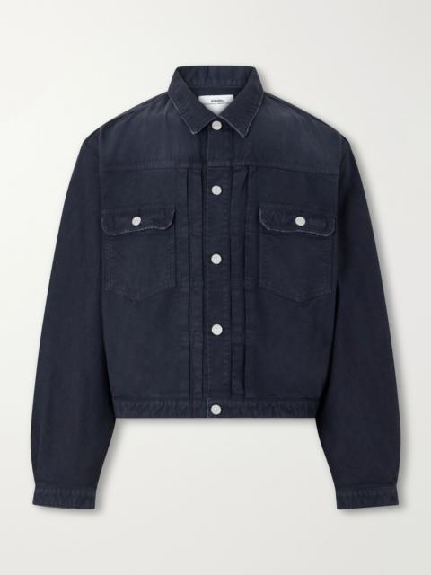 visvim 101XX Embroidered Garment-Dyed Corduroy Jacket Navy