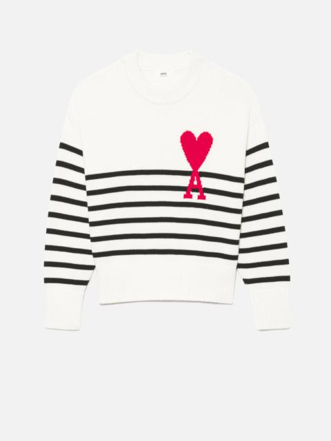 AMI Paris Ami De Coeur Striped Sweater