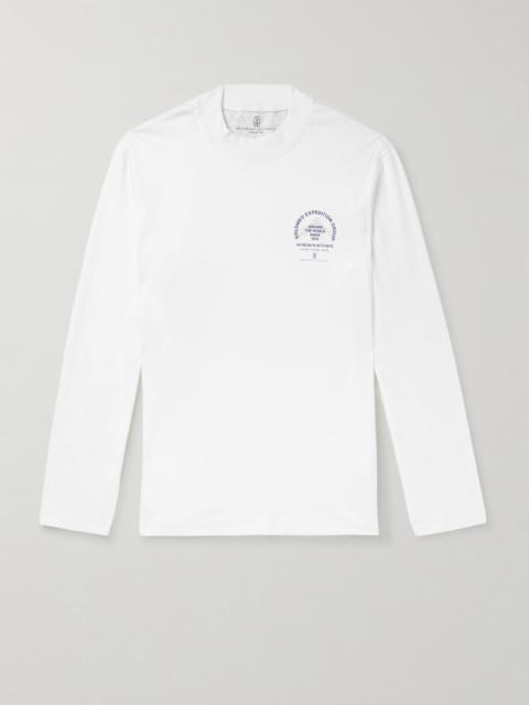 Brunello Cucinelli Slim-Fit Logo-Print Cotton-Jersey T-Shirt