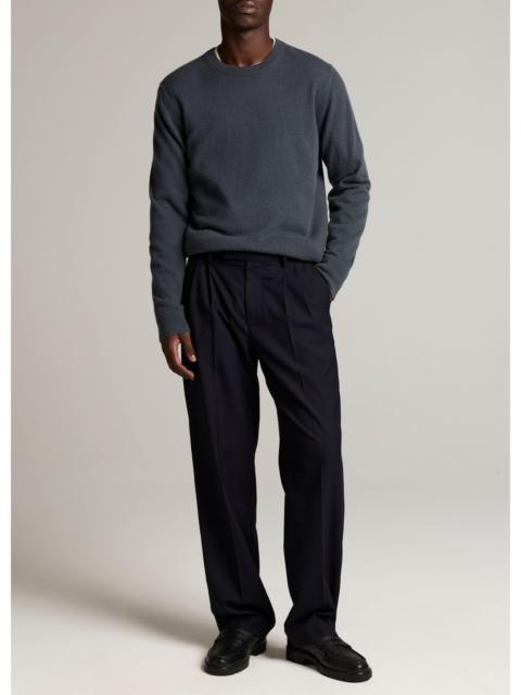 Vince Louie Relaxed Twill Double-Pleated Trouser