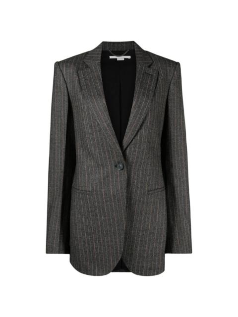 pinstripe single-breasted blazer