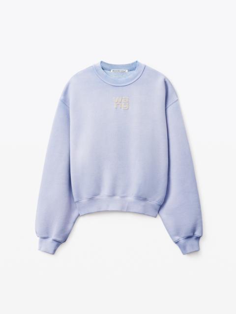 Alexander Wang PUFF LOGO SWEATSHIRT IN ESSENTIAL TERRY