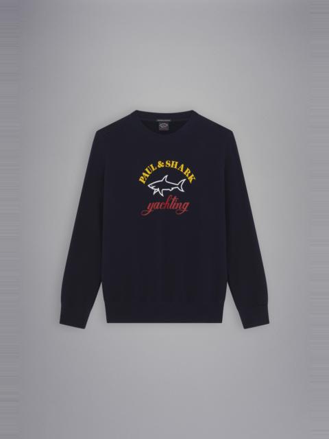 Paul & Shark SWEATER WITH LOGO PRINT