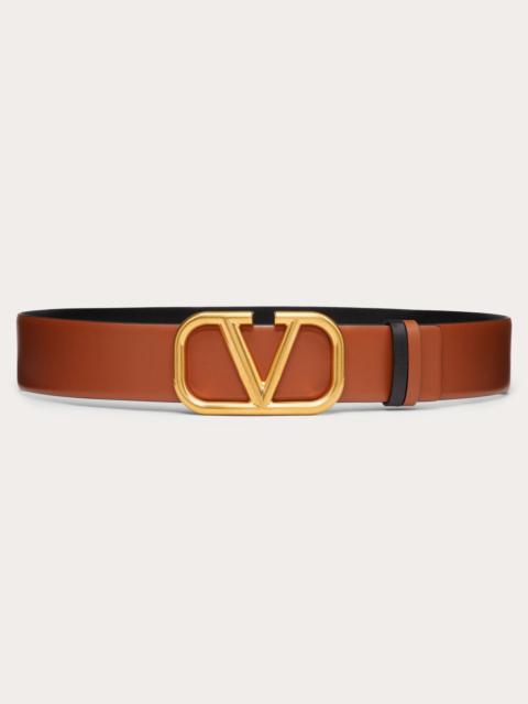 Valentino REVERSIBLE VLOGO SIGNATURE BELT IN GLOSSY CALFSKIN 40 MM