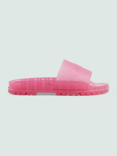 GUCCI adidas x Gucci women's rubber slide sandal