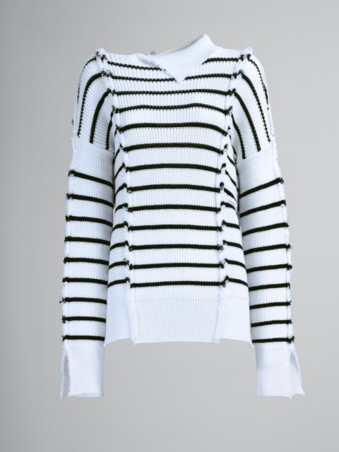 Marni BRETON STRIPES COTTON T-NECK SWEATER