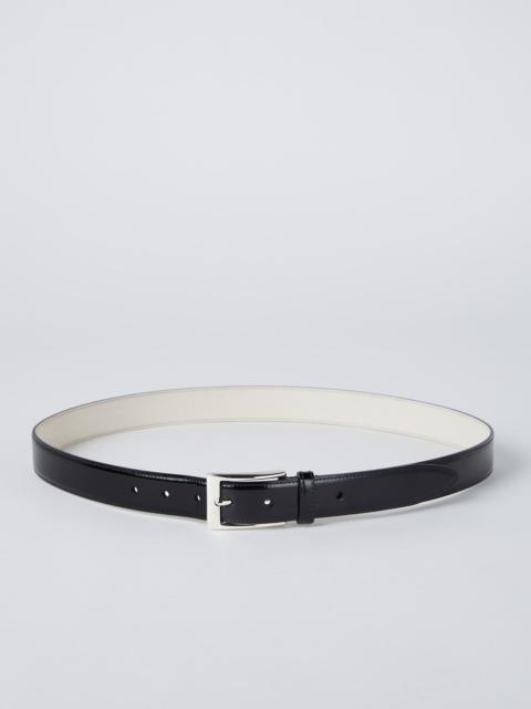Brunello Cucinelli Formal calfskin belt with square buckle