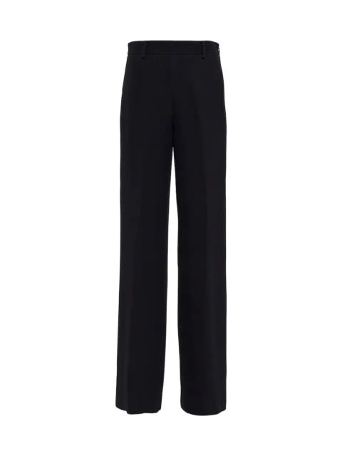 Valentino High-rise straight silk pants