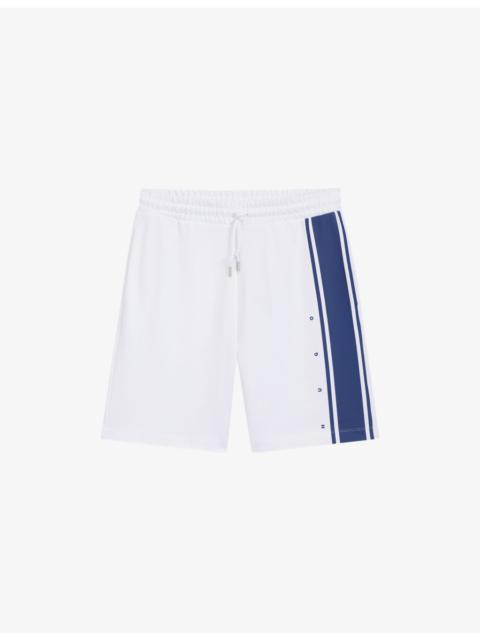 HUGO Side-Stripe Relaxed-Fit Cotton Shorts
