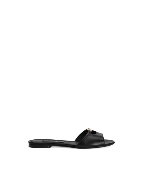Dolce & Gabbana silk nappa leather flat slippers