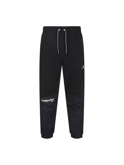 Jordan Air Jordan Winter Utility Cordura Stay Warm polar fleece Splicing Casual Sports Running Long Pants B