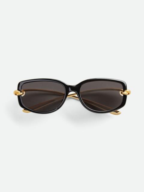 Bottega Veneta BV1440SA Knot Rectangular Sunglasses