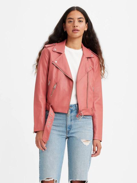 Levi's BELTED FAUX LEATHER MOTO JACKET
