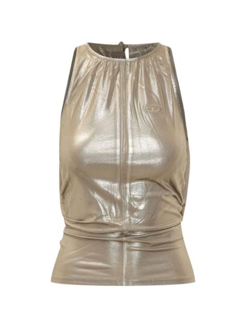 Diesel Dyvyny metallic-effect ruched top