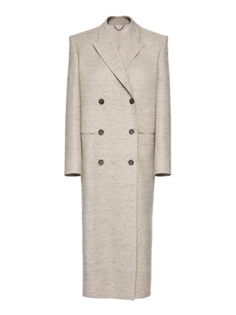 MAGDA BUTRYM Double-Breasted Silk Blend Coat nude