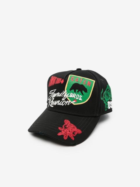 DSQUARED2 patch-detail distressed baseball cap