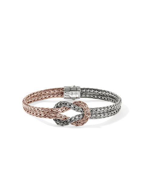 JOHN HARDY Love Knot Bracelet, Rose Gold, Sterling Silver, 7MM