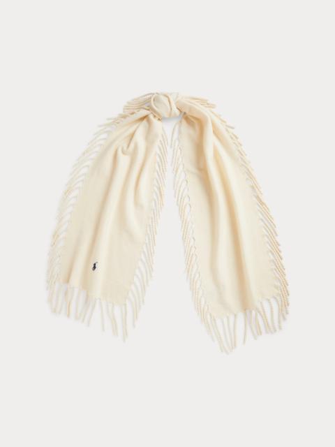 Polo Ralph Lauren Wool Fringe Wrap Scarf
