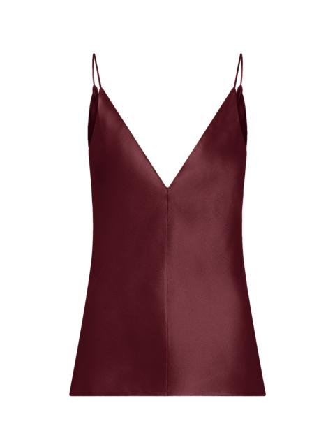 GABRIELA HEARST Maria Top in Bordeaux Silk Satin