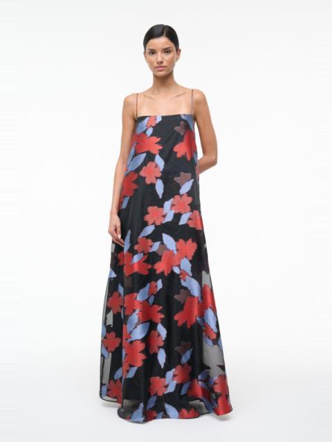 STAUD STAUD DELFINA DRESS NIGHT GARDEN