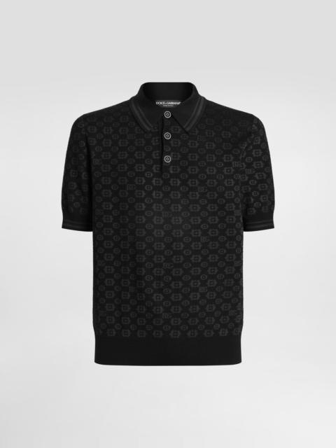 Dolce & Gabbana Micro-dot stitch polo shirt
