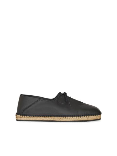 Etro square-toe leather espadrilles