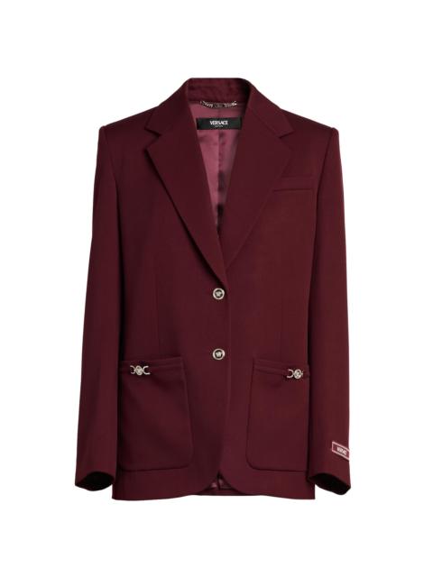 VERSACE Women's Stretch Wool Informal Blazer - Burgundy