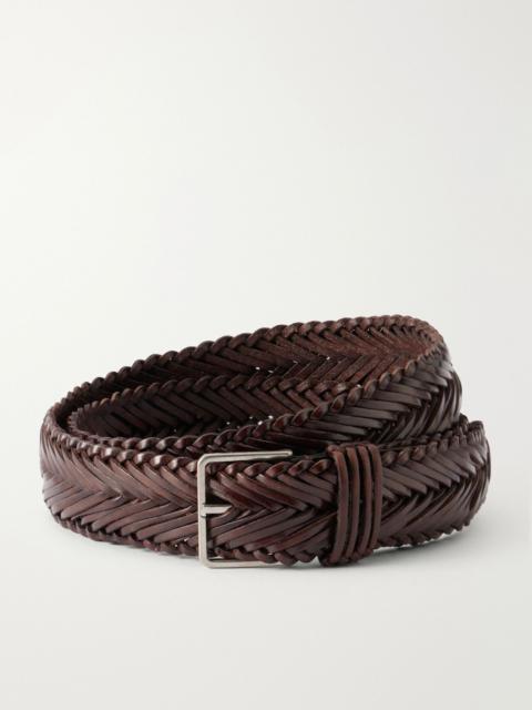 The Row Fisherman braided leather belt Dark brown