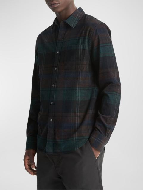 Vince Men's Sierra Corduroy Plaid Sport Shirt