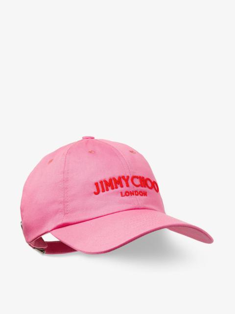 JIMMY CHOO Pacifico
Paprika/Candy Pink Embroidered Cotton Baseball Cap