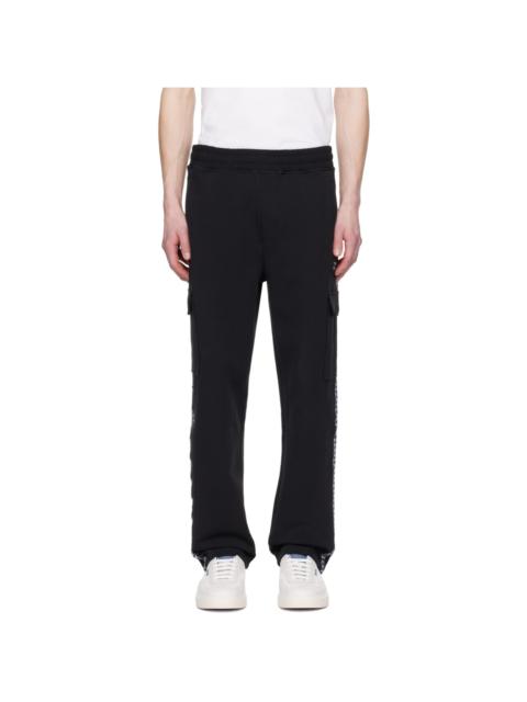 HUGO Black Graphic Trim Sweatpants