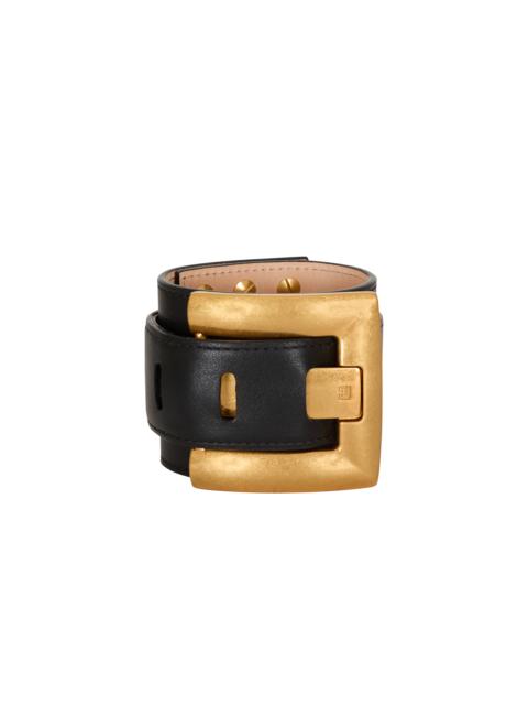 Balmain Anthem smooth leather bracelet