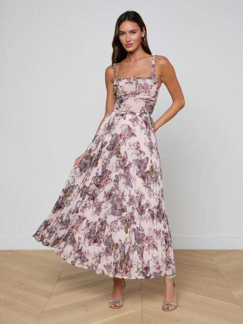 L'AGENCE Torin Pleated Maxi Skirt