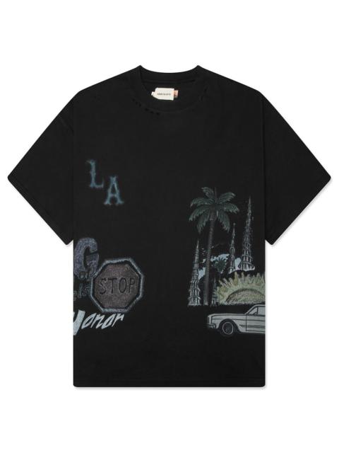 HONOR THE GIFT ALL OVER LOS ANGELES TEE - BLACK