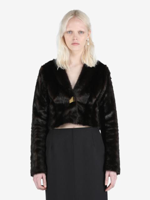 N°21 FAUX-FUR CROPPED JACKET