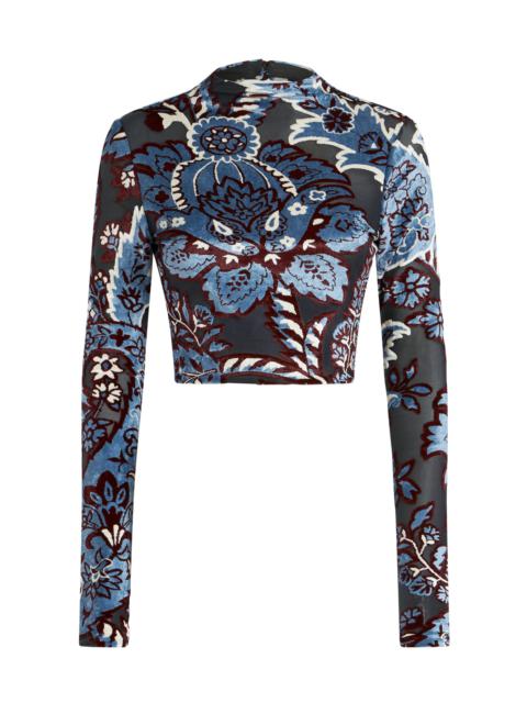 Etro Printed Crop Top multi