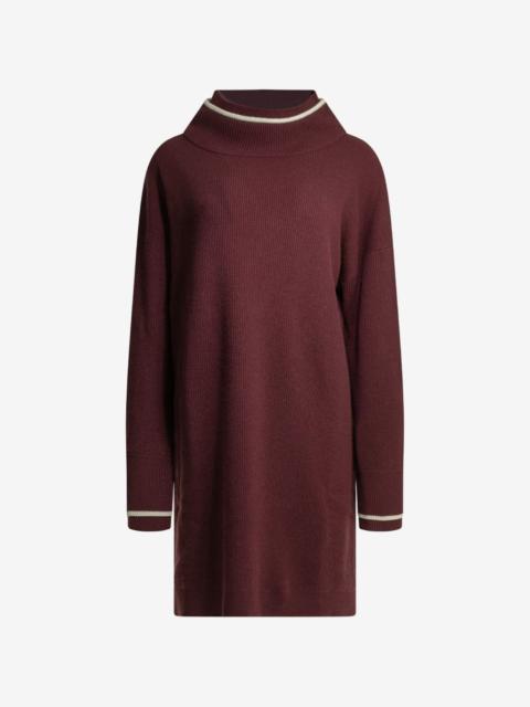 Brunello Cucinelli striped-trim mini dress