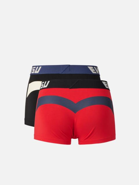 EVISU TWO-PACK DAICOCK PRINT TRUNKS