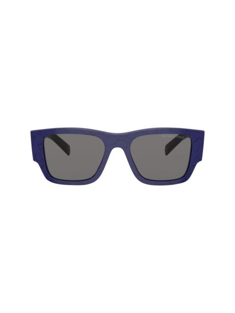 square-frame logo sunglasses